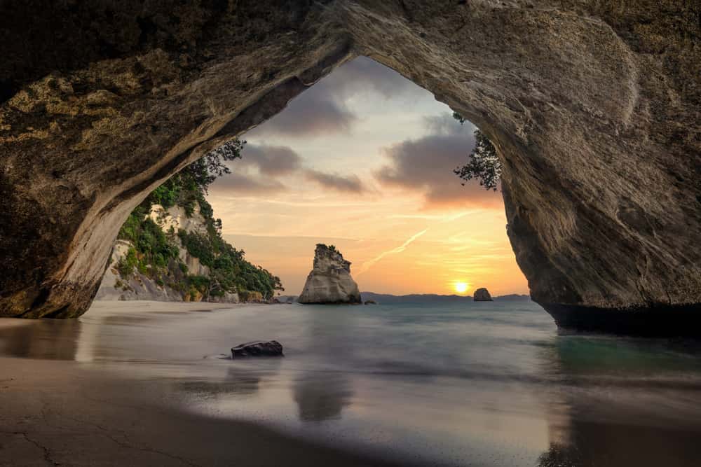 Cathedral Cove in New Zealand Honeymoon Packages