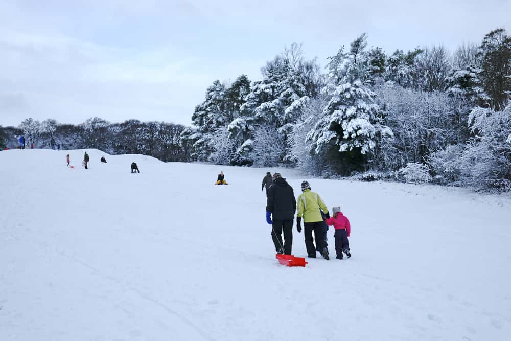 Sledging in Chandanwari in Kashmir