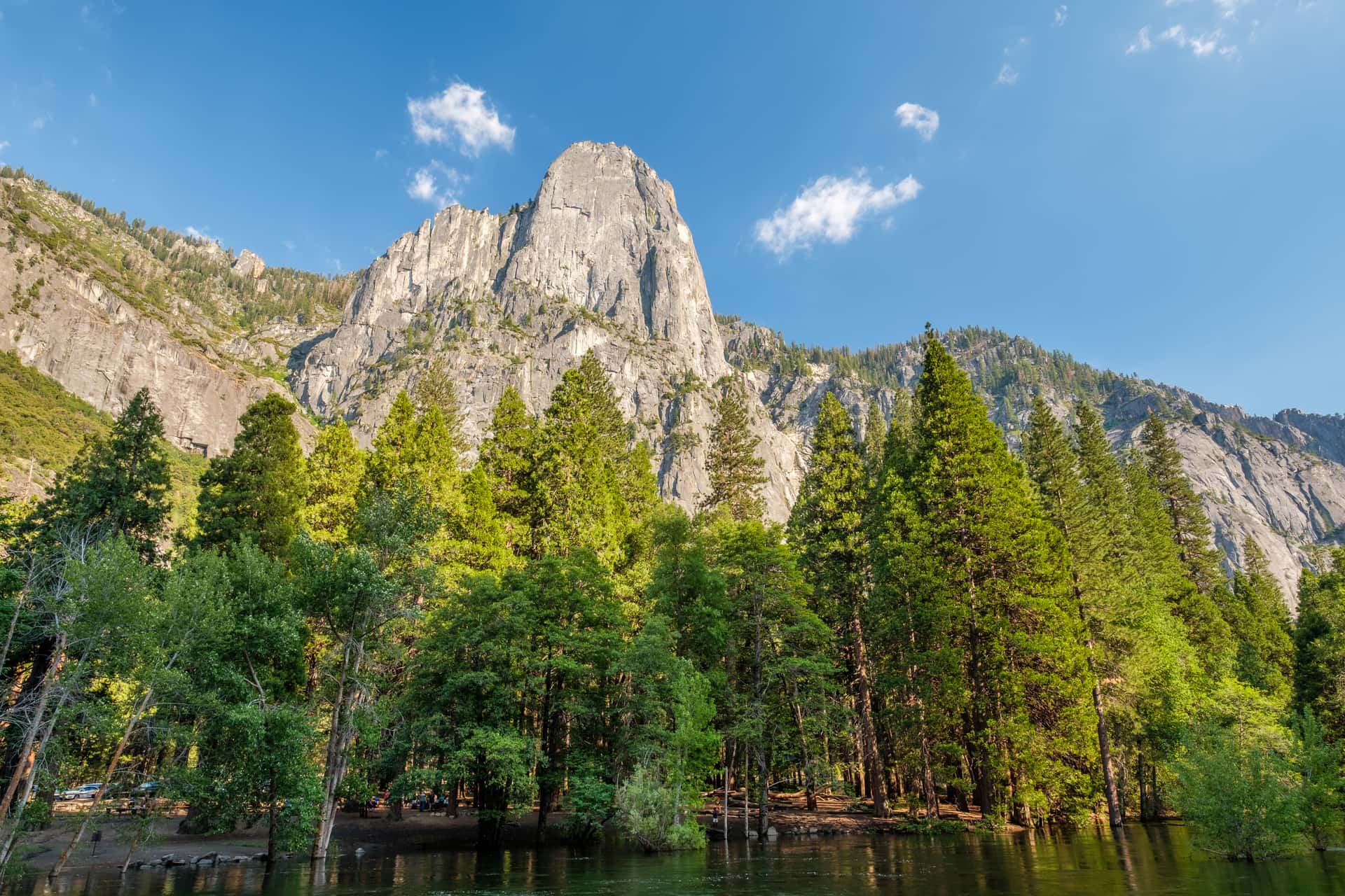 Tramp in Yosemite National Park in United States