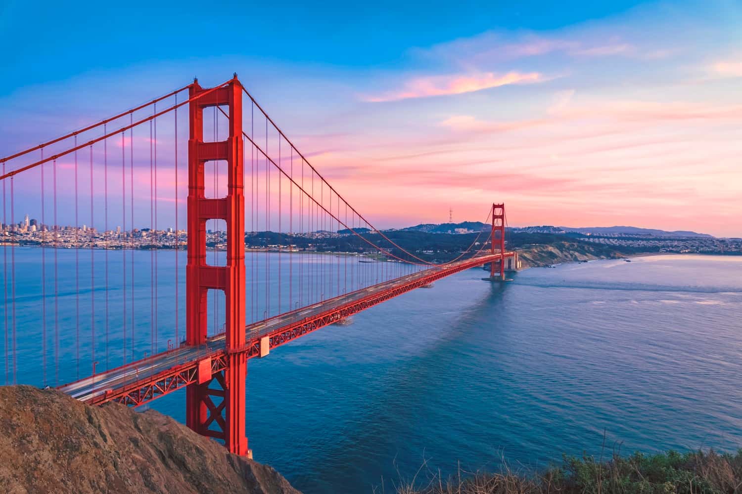Walk Offshore At Golden Gate Bridge in United States