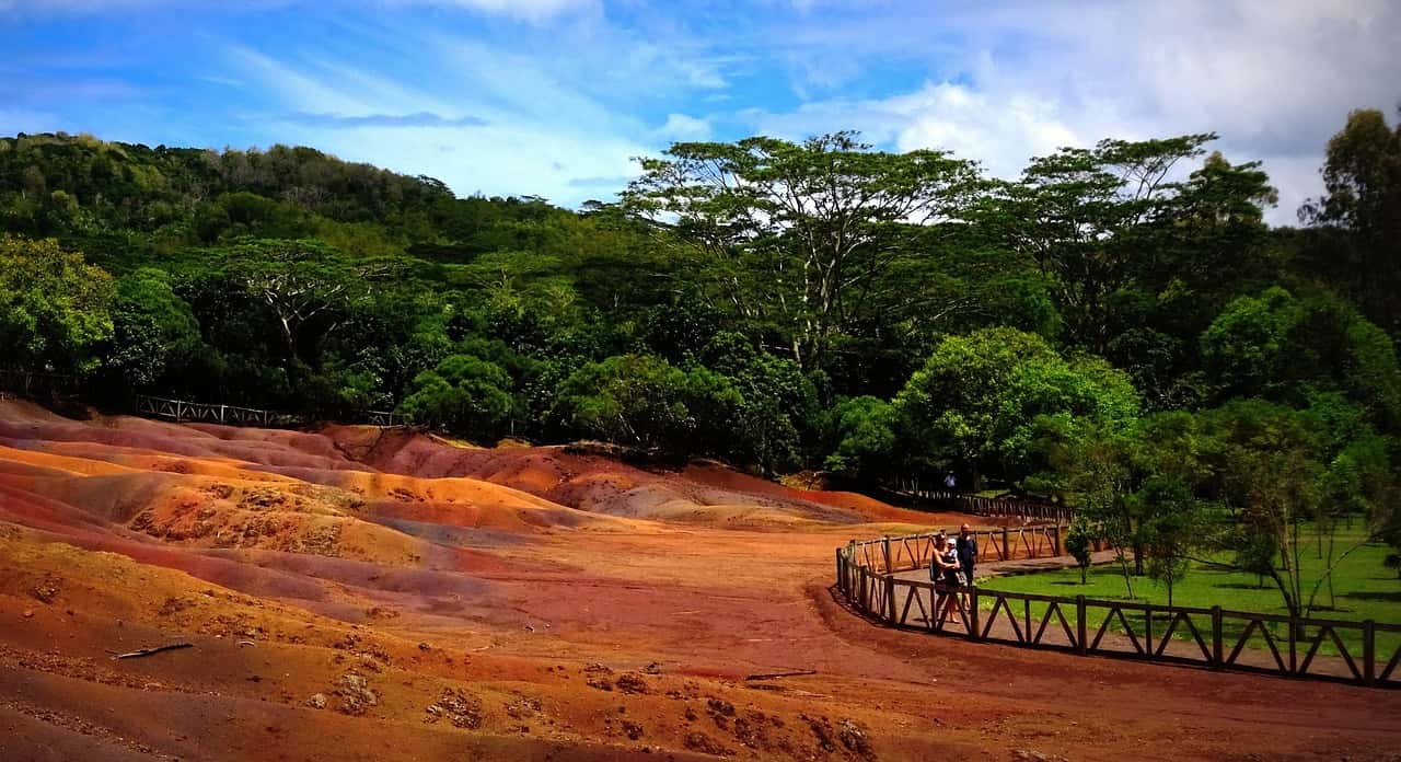 Discover the Charamal colored earth in Mauritius Honeymoon Packages