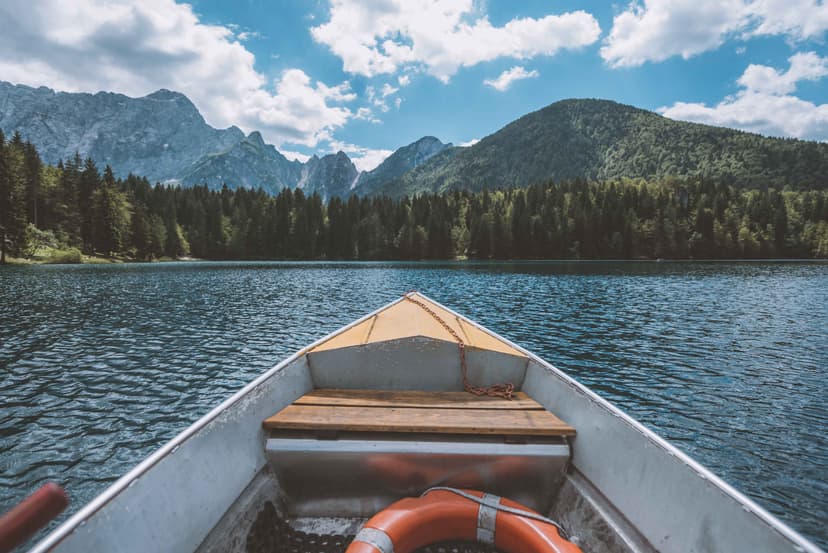 Canoe In Emerald Lake